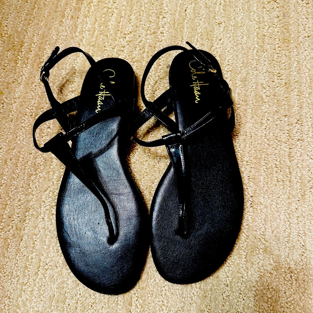 Cole Haan Nike Air flat patent leather sandal